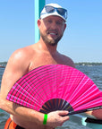 UV Reactive Wave Folding Hand Fan