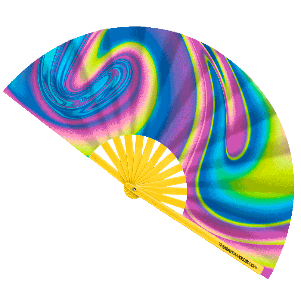 UV Reactive Lava Lamp Folding Hand Fan