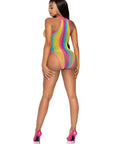 Daydream Rainbow Fishnet See-Through Bodysuit