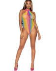Daydream Rainbow Fishnet See-Through Bodysuit