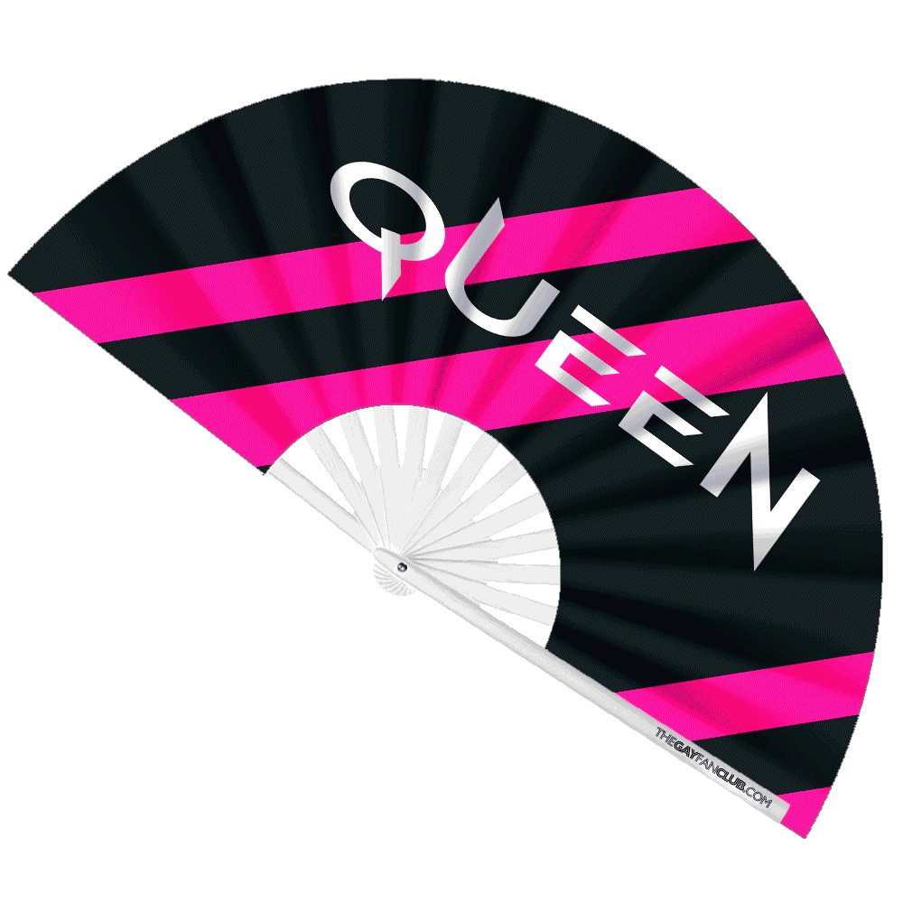 Queen UV Reactive Folding Hand Fand