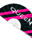 Queen UV Reactive Folding Hand Fand