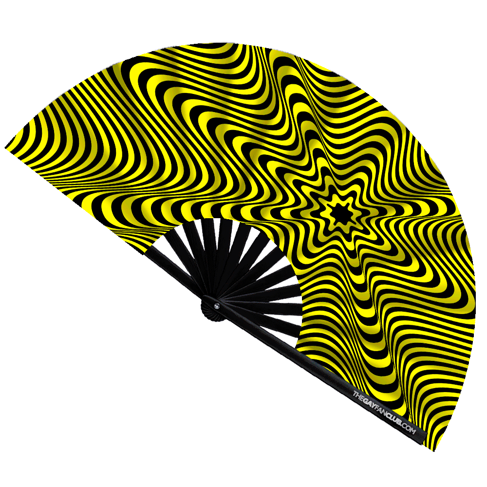 UV Reactive Neon Stranger Danger Folding Hand Fan