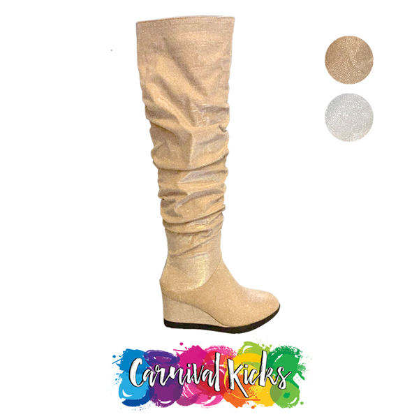 Gigi - Thigh High Carnival/Festival Glitter Boots