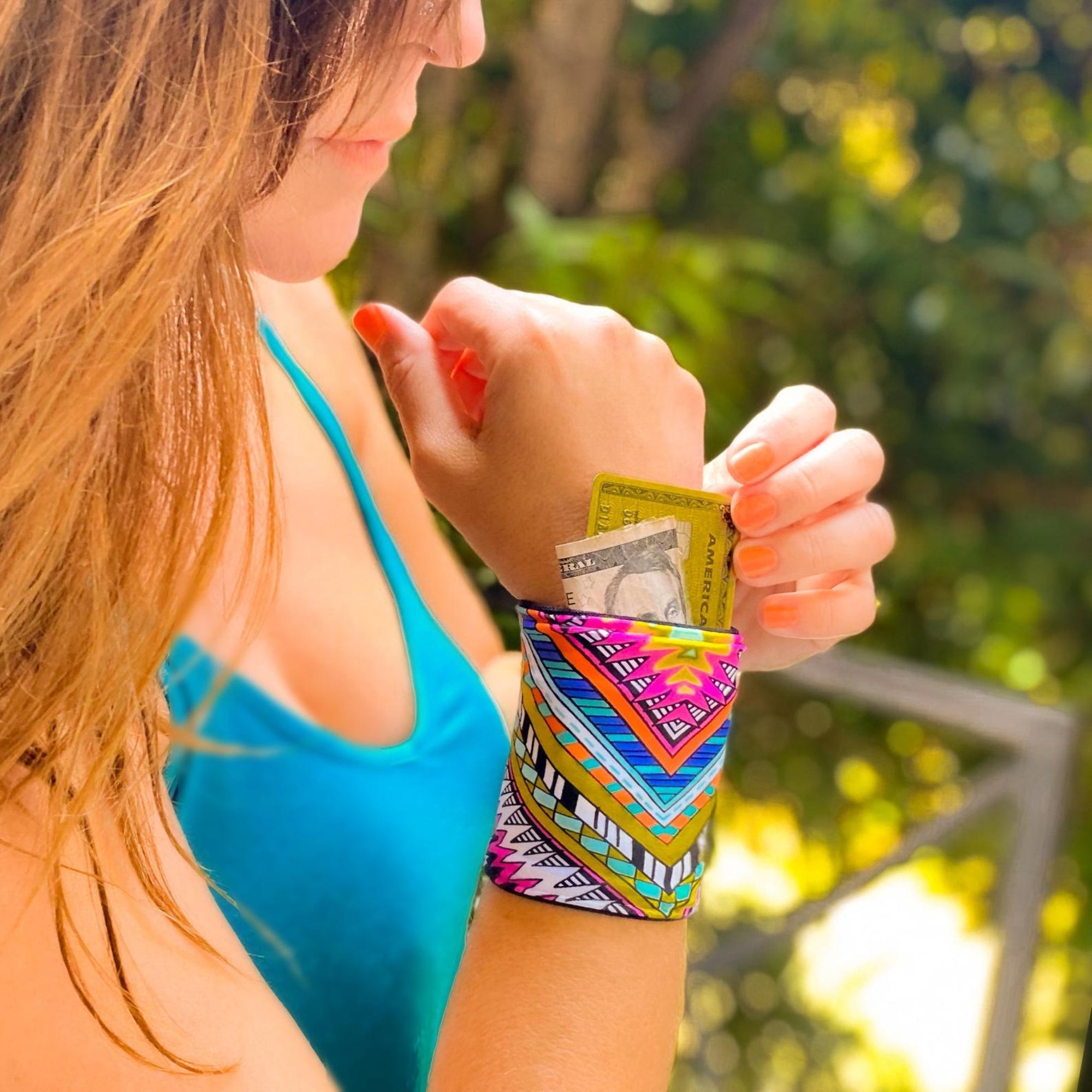 Wrist Wallet - AztecRainbow