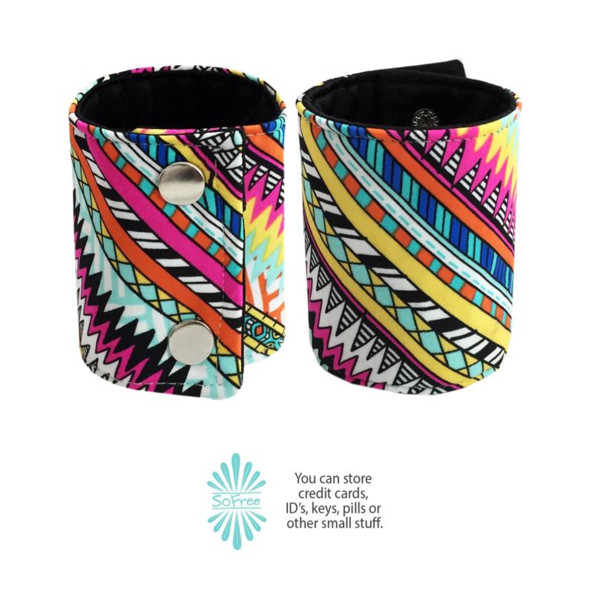 Wrist Wallet - Aztec Rainbow