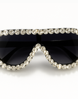 Sunglasses: Rhinestone Teardrop Aviators
