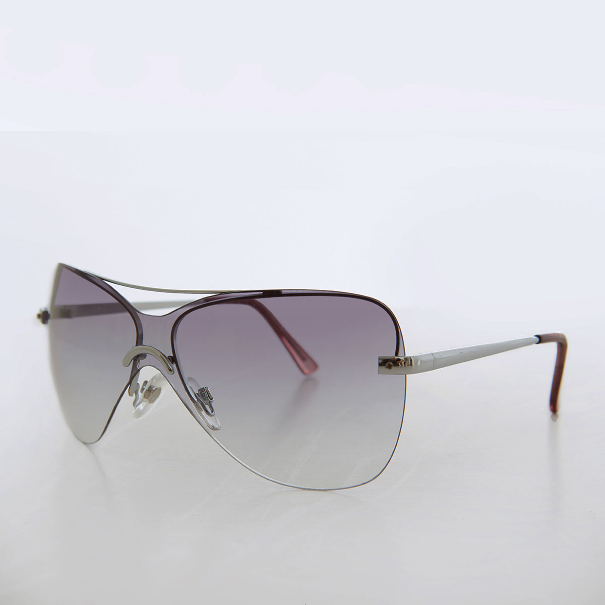 Curved Mono Lens Vintage Colorful Sunglasses