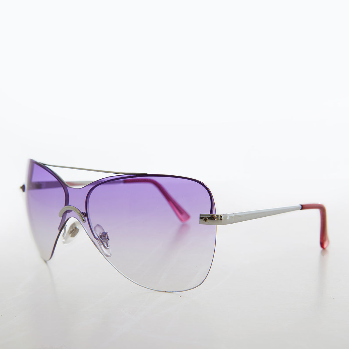 Curved Mono Lens Vintage Colorful Sunglasses