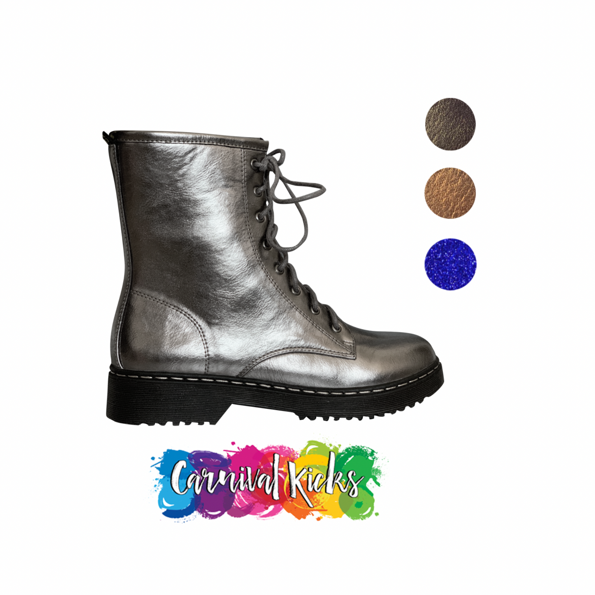 Baddie Combat Boot - Gunmetal