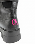 Road Rebel – Vegan Leather Festival Combat Boots with Mesh | Comfortable Carnival & Rave Boots + Mini Bag