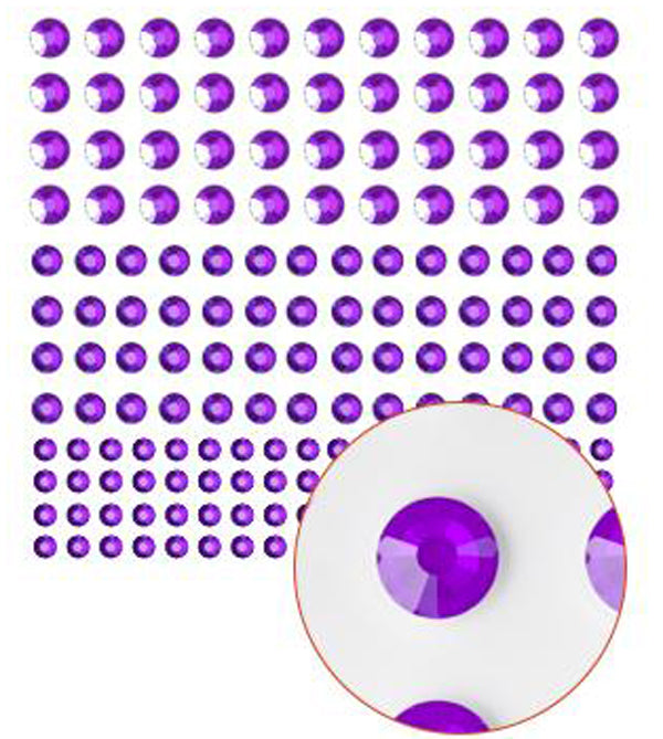 Purple Self Adhesive Face and Body Gems