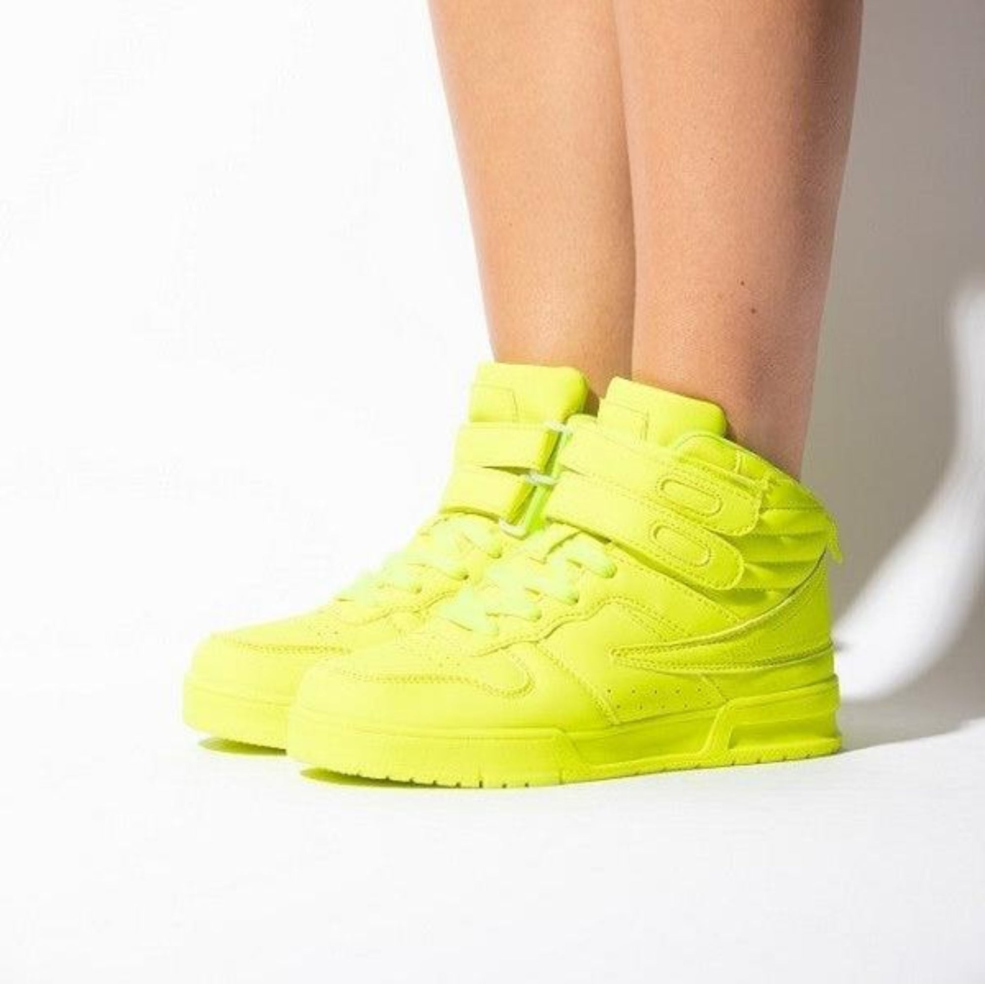 Mata High Top Neon Yellow Sneakers