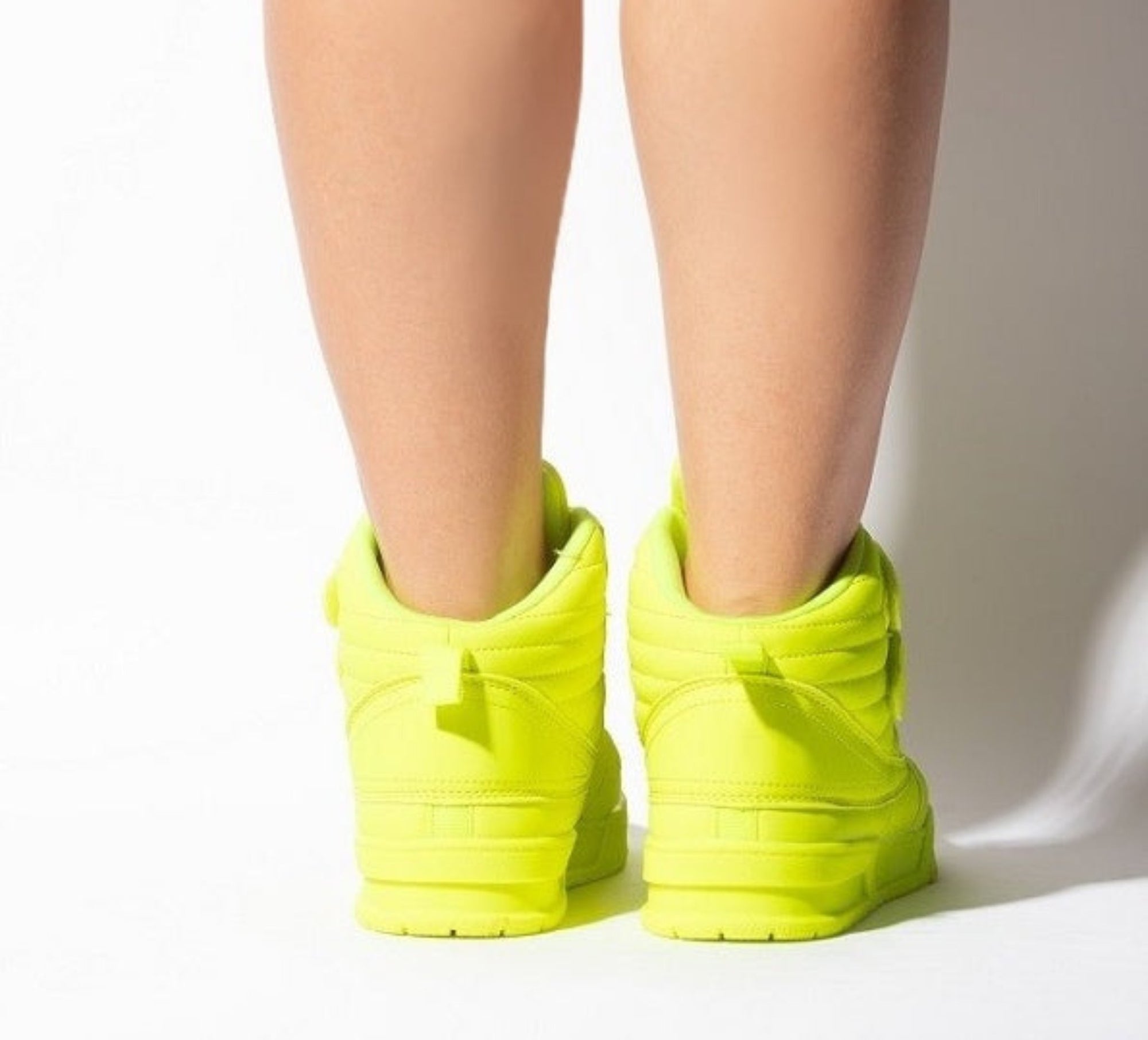 Mata High Top Neon Yellow Sneakers