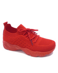 Puffy Mesh Neon Sneaker red