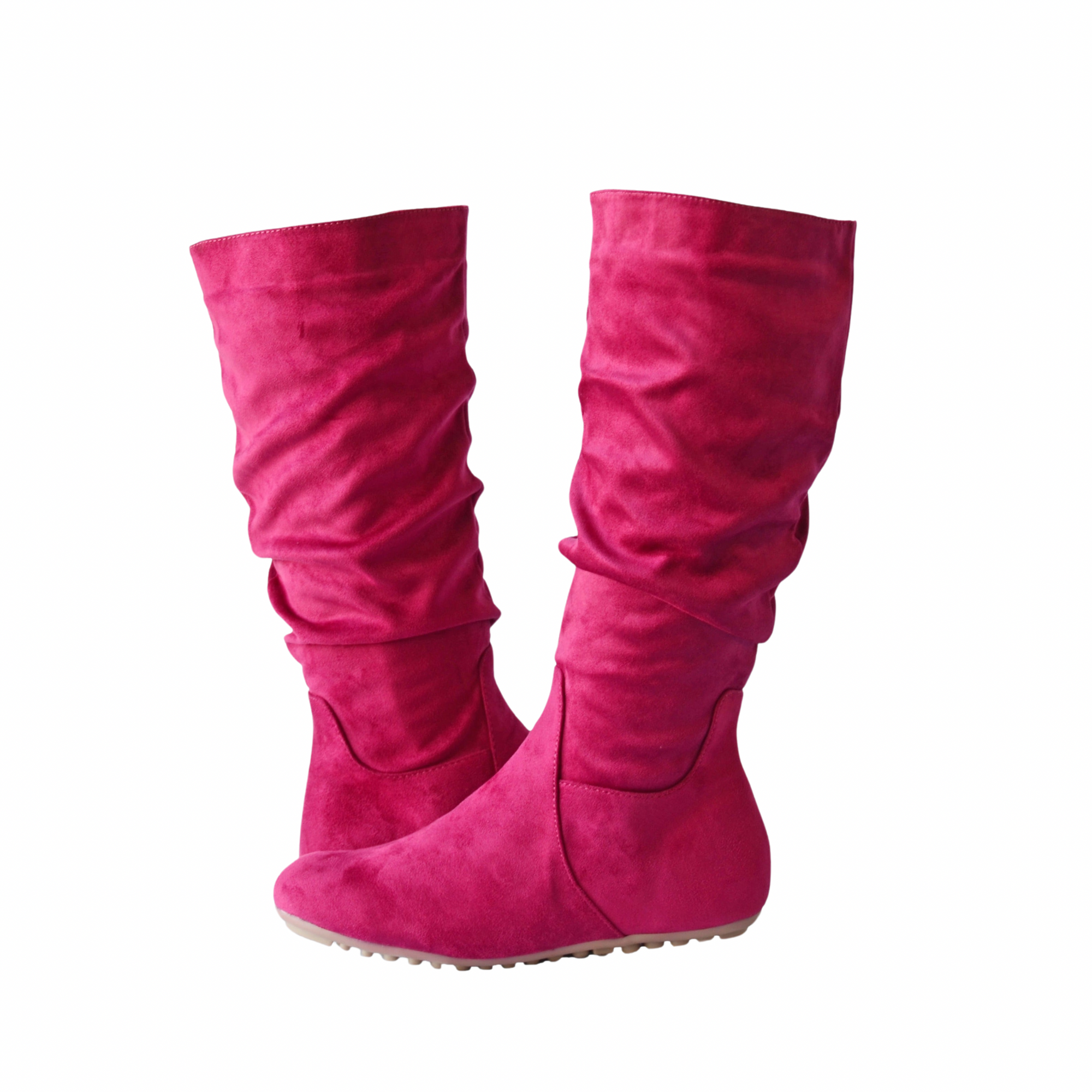 Sidekick Calf-High Boot - Fucshia Pink