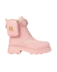 Road Rebel – Vegan Leather Festival Combat Boots with Mesh | Comfortable Carnival & Rave Boots + Mini Bag