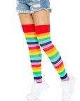 Cherry Rainbow Thigh High Socks