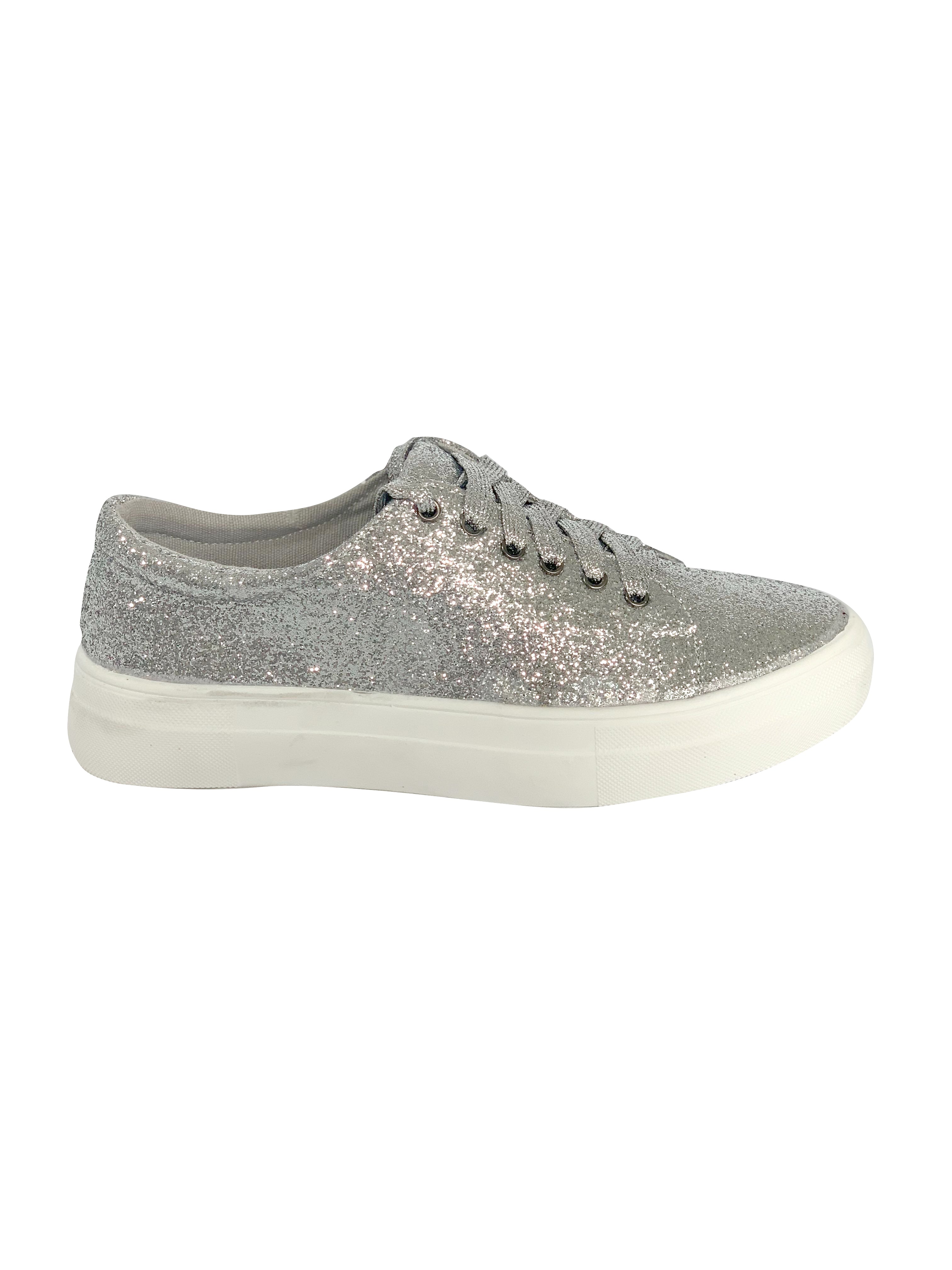 Sparkle Glitter Sneakers Silver / 10