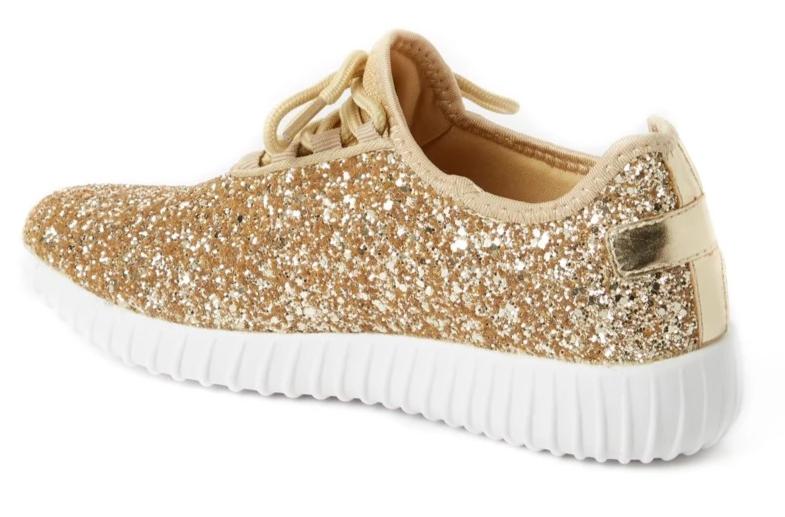 Glitter Gold Sneakers